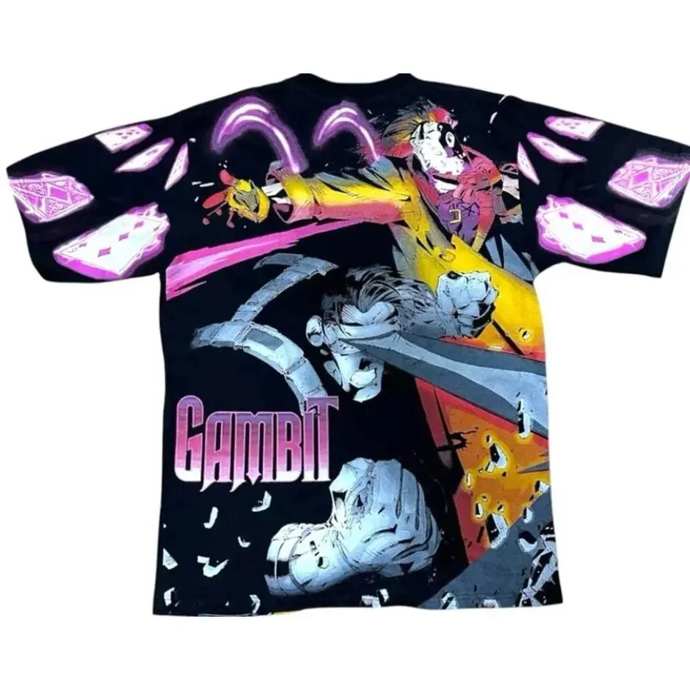 X-Men AOP shirt XL Modern Vintage XMEN MARVEL GAMBIT And CYCLOPS - Picture 2 of 2